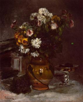 皮埃爾 奧古斯特 雷諾阿 Flowers in a Vase and a Glass of Champagne 皮埃爾 奧古斯特 雷諾阿 Flowers in a Vase and a Glass of Champagne